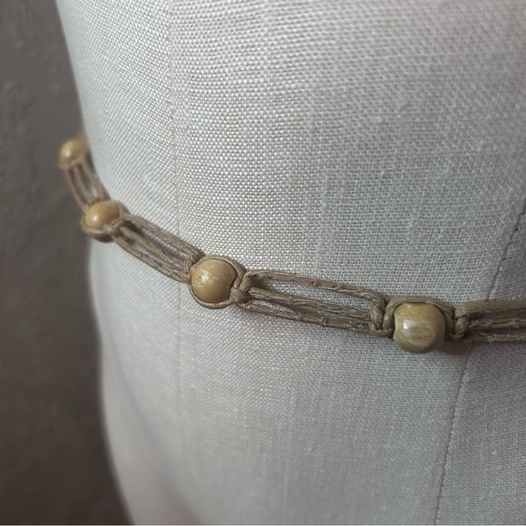 Vintage bead and twine belt approx 56” long - Picture 2 of 3
